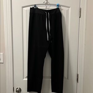 Figs Black Women’s Scrub Pants with Gray Drawstring